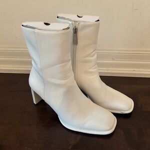 Zara White Boots